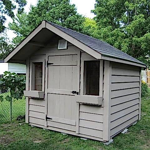 8 x 8 medium classic with a 2 foot gable overhang.