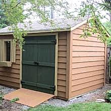 8 x 12 high classic with double doors and ramp.