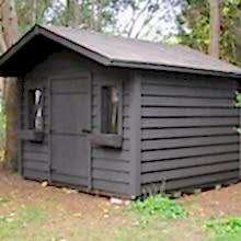 10 x 10 high classic with a 2 foot gable overhang.