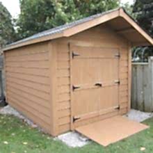 8 x 12 high classic with a 2 foot gable overhang.