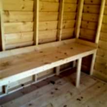8 x 10 high classic with a work bench.