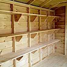 10 x 14 high classic with 3 shelves for lots of storage.